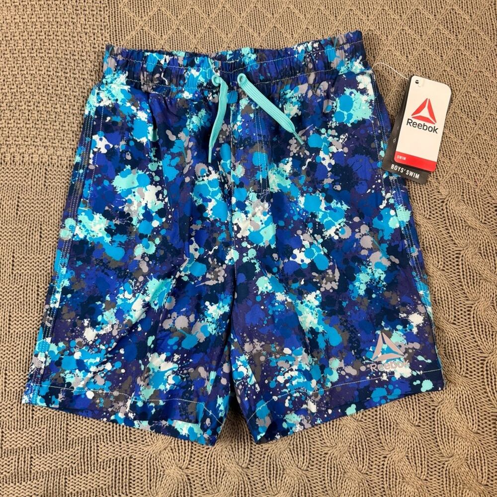 Reebok Youth Boys Vibrant Blue Swim Shorts/Trunks 6/7